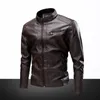 Mens Slim 2023 Pu Leather Jacket Motorcykel Biker Men Jackets Autumn Winter Warm Black Outdoor Outwear Coats 5xl Plus Szie E2JD#