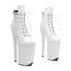 Dance Shoes Auman Ale 23CM/9inches PU Upper Sexy Exotic High Heel Platform Party Women Boots Pole 147