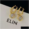 Charme Saijialou Ciel Inégal Ensemble Avec Zircon Haute Version Sier Aiguille En Laiton Matériel Anti Allergie Boucles D'oreilles Drop Livraison Bijoux Dh0Jb