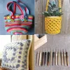 Knitting 0.8mm3.5mm Crochet Hook Natural Horn Handle Handmade Stainless Steel Needles Weave Yarn Craft Knitting Needle Best Gifts