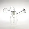 4.3 Inch Glass Oil Burner Bongs for Smoking 14mm Female Thick Pyrex Beaker Recycler Glass Water Pipes with 2 Oil burner 3pcs/set