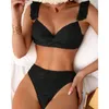 Dames Badmode Kaki Sexy Bikini's 2024 Badpak Dames Push Up Vrouwelijke Strandzwemkleding Badpak Braziliaanse Bikini Set Zwembadbader