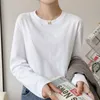 Men T-shirt Designer Long Sleeve T-shirt Men Women Designer Pure White Black Cotton Warm Loose Breathable Fashion Causal Clothes 05