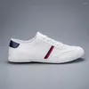 Canvas Shoes Style Mens 712 Casual Men's Lace-up White Breattable Low-Top Sneakers All-Match platt botten