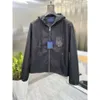 24FW Paris Itália 3D Hoodie Azul Jaqueta Designer Casual Street Fashion Bolso Quente Casaco de Casal Masculino e Feminino Navio Livre 501