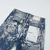 Paarse merk jeans heren slank fit kleine been lange broek modieus 24 nieuwe casual gilded