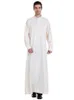 Muslimska män Jubba Thobe Islamiska kläder Ramadan Mens Abaya Dr LG Robe Saudi Wear Musulman Caftan Jubah Dubai Arab Dring X2ux#