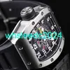 Men's Wristwatch Richardmills Luxury Watches Mens Series Rm030 Automatic Machinery Mens Titanium Material 50 x 42.7mm Gauge Set HB82