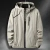 повседневные непромокаемые куртки для мужчин, дышащие пальто с капюшоном, мужская весенне-осенняя верхняя одежда, ветровка, туристический плащ, большие размеры 7XL 89M0 #