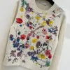 Cashmere Embroidered Floral crewneck new styles sweater Women's Flowers Sweater Knitted pullover for Autumn/winter 2023