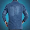 L'Europe et les États-Unis la nouvelle veste de costume de poche plaquée en denim décontracté pour hommes fi M-4XL AL7837 n8Bz #