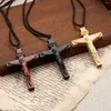 Pendentif Colliers Jésus Croix Collier en bois Bois Christian Catholique Crucifix Accessoires