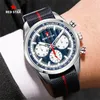 Armbanduhren Red Star 3-Augen 1963 Mechanischer Chronograph ST1903 Handaufzugswerk Super leuchtende Uhr für Männer Saphirglas Wasserdicht