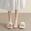 Chinelos GRWG Verão Mulheres Interior Ao Ar Livre Macio Grosso Sola Sandálias Open Toe Trend Slides Anti-Slip Beach Shoes Flip Flops