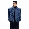 Luzhen Korean FI Herren Elegante Spleißen Design Denim Jacken Jacquard Straße Trendy Outwear Mantel 2024 Freies Schiff 13bf9c d7kJ #