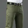 Män varumärke högkvalitativ jeans FI Casual Classic Style Slim Fit byxor Mannvarumärke Avancerade stretch raka byxor stor storlek D1M7#