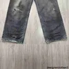 Designerversion bl hem ny bränd lera färgad gammal skadad kniv klippt jeans lös passform unisex 4vvj