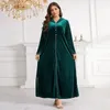 Ethnische Kleidung Afrikanische Kleider Für Frauen Elegante Frühling Langarm Samt Plus Größe Kleid Muslimischen Mode Abaya Dashiki Afrika