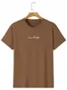 men's Fiable Casual I am happy Printed Round Neck T-Shirt 882d#