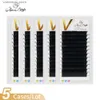 False Eyelashes GLAMLASH 5Cases V-shaped automatic fan 2D eyelash extension soft elliptical plane split tip prefabricated volume personal false eyelashes24327