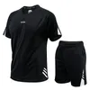 sportpak heren zomer korte mouwen sneldrogende hardloopkleding basketbal voetbal zomertraining fitn kleding ochtend z0HT #