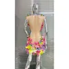 Sexy Flower Nightclub Stage Performance Costume Dress 801998