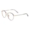 Kobiety metalowe kolory owalne okulary rama do soczewek na receptę 240313