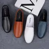 Sapatos casuais de luxo designer mules chinelos masculinos mocassins de couro genuíno homens mocassins verão homem moda metade para