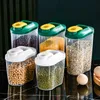 Butelki do przechowywania Słoiki Transparent Multigrain Jar Plastikowe jedzenie słoik kuchenna magazynowanie Słoika Przekąska Suszone pudełko owocowe uszczelnione słoik 240327