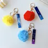 Keychains Acrylic Debit Grabber Keychain Love Puff Ball Card Contactless Starry Sky Plastic Clip For Long Nails