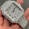 Luxus Herren Iced Out Moissanit Diamanten Uhr Automatische Einstellung Hip Hop Für marke uhr mode individuelle uhr