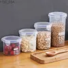 Förvaringsflaskor burkar för bulk spannmål transparenta plastförvaringskorn box mat container candy flaska hem arrangör kök tillbehör 240327