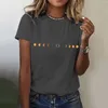 T-shirt da donna Camicia a maniche corte girocollo con stampa solare Top San Valentino per uomo Confezione da donna