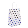 Gift Wrap 24/48Set Bronzing Dot Packaging Kraft Bags Portable Shopping Tote Bag Party Wedding Favors For Guests Baby Shower Supplies