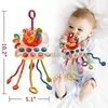 Intelligence toys Montessori Octopus Pull String Toys Silicone Teething Toy for 1-3 Years Infant DEvelop Activity Motor Skills Baby Sensory 24327