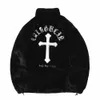 Hommes lapin fourrure veste manteaux Hip Hop croix lettres hiver polaire veste Streetwear décontracté Harajuku manteau Zip Up Fi vêtements d'extérieur F25X #