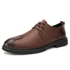 Casual Shoes Business Leather Formal Simple Men British Style Male Flats Leisure Walk Driving Footwear Comfy Oxford