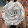 Kransar 30 st guld rose konstgjorda sidenblommor huvuden för bröllopsdekoration diy krans presentförpackning scrapbooking hantverk falskt blommhuvud