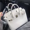 Cuir Bk Designer Sac Sacs à main véritables Peau de vache Litchi Grain sur la première couche À la mode Blanc Mode féminine Sac à main pour femme Une épaule