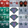 Vintage 1994 Foobtall 39 Larry Csonka Jersey 12 Bob Griese 13 Dan Marino 40 Pat Tillman Rétro Uniforme Vert Blanc Rouge Noir Cousu 75e Anniversaire Respirant