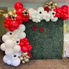 96 stuks rood witte ballon boog slinger kit rode confetti ballon set verjaardagsfeestje decoratie bruiloft afstuderen baby shower globos 240318