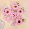 Fiori decorativi 1/5 pezzi Bouquet di fiori di sapone di girasole Mini artificiali intrecciati a mano Ospiti di nozze Regali di San Valentino per la festa della mamma