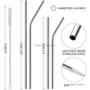 Drinking Straws Allanhu 12-Pack Reusable Stainless Steel Metal Sts With Case - Long For 30 Oz And 20 Tumblers Dishwasher Safe 2 Cleani Dhr6U