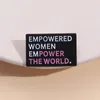 Empowered Women Enamel Pins Custom Simple Banner Brooches Lapel Badges Feminism Feminist Jewelry Gift for Friends