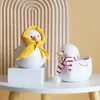 Vases Cute Animal Duck Flower Vase Creative Succulent Ceramic Pot Cactus Plant Balcony Garden Home Decoration