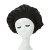 Bande de couleur nuit solide Satin large chapeau pour femmes fille élastique sommeil casquettes Bonnet soins des cheveux accessoires de mode Fy3910 1107