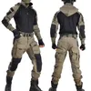 Herrspårar huva taktiska kostymer enhetliga militära byxor armé paintball manlig kostym män kläder stridsskjorta vandring med kuddar