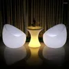 Obozowa promocja LED LUMINESCENT Outdoor Rolling Plastikowy pojedynczy sofa Zdarzenie kontroli Kolorowe ładowanie USB za El Bar