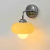 Vägglampa modern mjölkig vita glas lampor sovrum sängljus persimon nordiskt vardagsrum gången skrivbordsljus e27