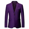new listing luxury men's blazer large size 6XL Slim solid color jacket, fi busin banquet wedding dr jacket S-6XL W8d8#